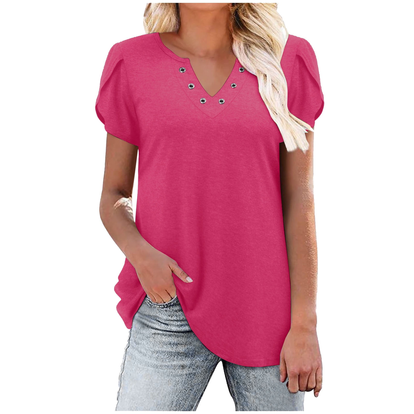 GeNai Womens Floral Tops Y2K Summer Shirts for Women 2025 Clearance