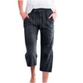 thumbnail image 1 of Zuesphe Womens Pants Dressy Casual Petite Short Capri Pants for Women Dressy Casual Womens Baggy Pants High Waist Cargo Pants Women Petite, 1 of 5
