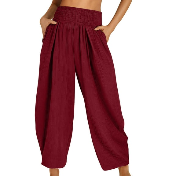Zuesphe Womens Pants Petite Jeans Capri Pants for Women Linen Womens Baggy Pants Plus Size Cargo Pants Women High Waisted Stretchy
