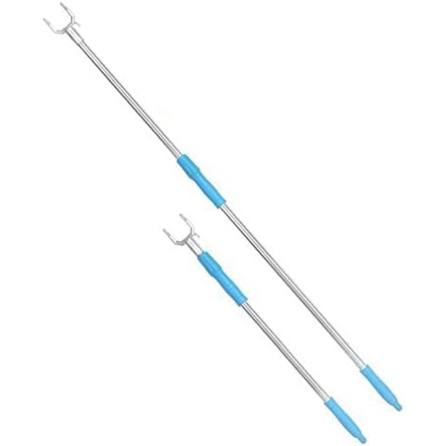 High Reach Pole with Hook 55" Closet Reacher Pole Adjustable