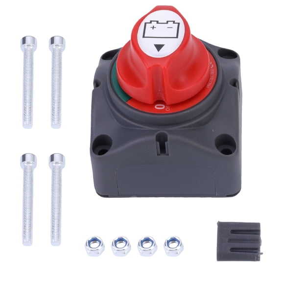 Geabo 12V-48V Battery Disconnect Switch Wide Voltage Compatibility Easy Installation Stable Performance for RVs Cars Boats Campers