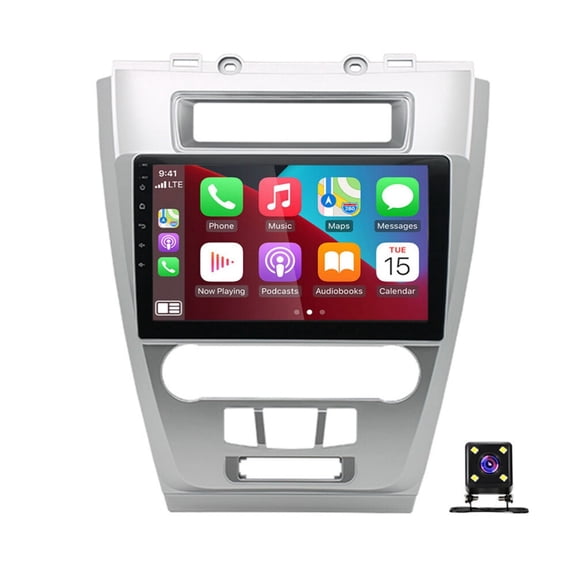 Geabo 2+32G Car Stereo for Ford Fusion 2010-2012 with Wireless CarPlay Android Auto 10inch Touch Screen Support Bluetooth FM/RDS GPS WiFi SWC DSP