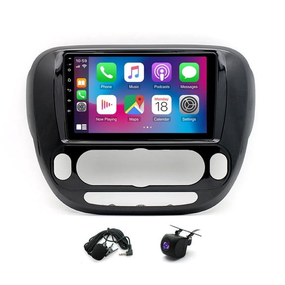 Geabo 2+32G Car Stereo for Kia Soul 2013-2019 with Wireless CarPlay Android Auto 9inch Touch Screen Support Bluetooth FM/RDS GPS WiFi SWC Mirror Link
