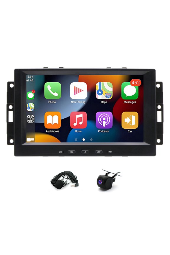 2+64G Car Stereo for Dodge Charger 2005-2007 with Wireless CarPlay Android Auto 8inch Touch Screen Support Bluetooth FM GPS WiFi