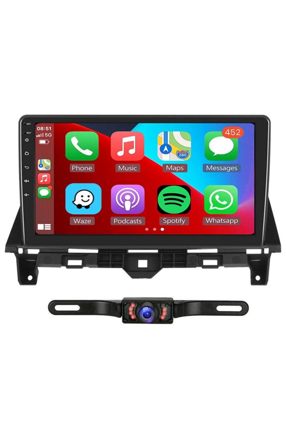 2+64G Car Stereo for Honda Accord 8th Gen 2008-2013 with Wireless CarPlay Android Auto 10inch Touch Screen Support Bluetooth FM GPS WiFi