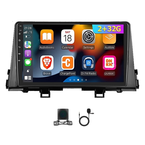 Geabo 2+64G Car Stereo for Kia Picanto Morning 2016-2019 with Wireless CarPlay Android Auto 9inch Touch Screen Support Bluetooth FM GPS WiFi