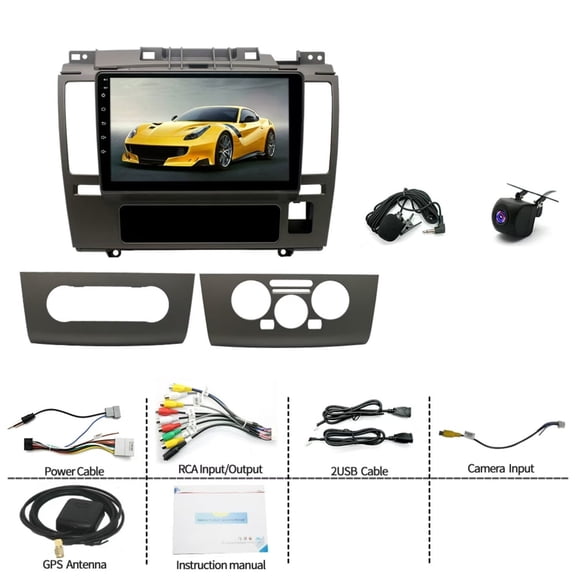 Geabo 2+64G Car Stereo for Nissan Versa 2007-2011 with Wireless CarPlay Android Auto 9inch Touch Screen Support Bluetooth FM GPS WiFi
