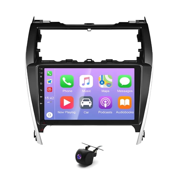 Geabo 2+64G Car Stereo for Toyota Camry 2012-2014 North with Wireless CarPlay Android Auto 10inch Touch Screen Support Bluetooth FM GPS WiFi