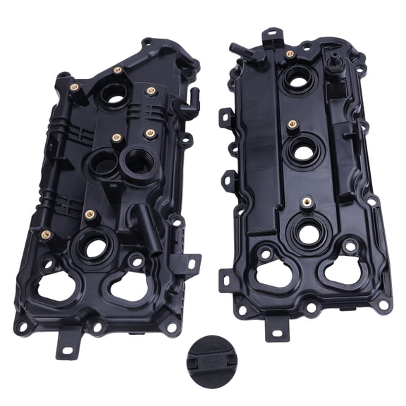 Geabo 2Pcs Engine Valve Cover Kit Sealing Performance Durable Plastic for 2017-2024 Nissan Pathfinder 3.5L Replace 132649N00A