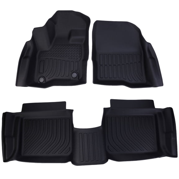 Geabo 3Pcs Car Floor Mats All Weather Waterproof Heavy Duty Anti Slip for 2010-2019 Ford Taurus Replace Z2.TPEJD42.H