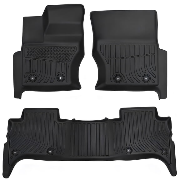 Geabo 3Pcs Car Floor Mats TPE Black All Weather Anti Slip Durable Liners for 2013-2022 Land Rover Range Rover 4 Door Replace P2.TPEJD183.H