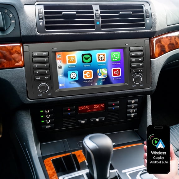 Dexico 4G+64G 7" Car Stereo for BMW 5 Series 1995-2002 E39 Radio, Android 13 Car Radio with Wireless Carplay Android Auto Bluetooth IPS Touch Screen GPS FM/RDS WiFi Backup Camera
