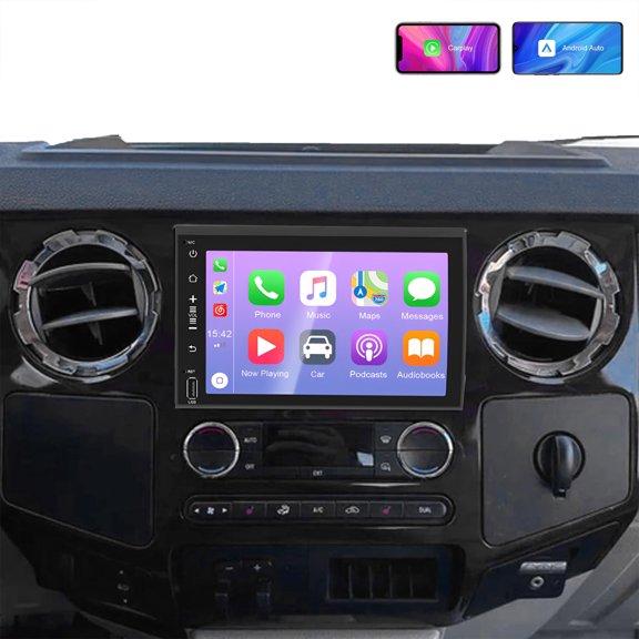 Geabo 7 Inch Android 13 Touchscreen Radio Car Stereo for Ford F-250 2008-2014, Built-in GPS Wireless CarPlay Android Auto Bluetooth WiFi SWC FM/RDS Mirror Link