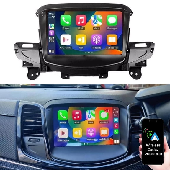 Geabo 9 Inch Car Stereo Radio for Chevrolet Caprice PPV20 2014-2017/for Holden Commodore 2014-2017 with Wireless Carplay Android Auto WiFi Bluetooth FM/RDS GPS SWC Backup Camera