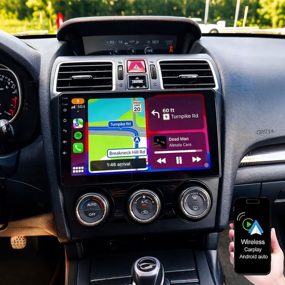Dexico 9" Touch Screen Car Radio for Subaru Forester WRX Impreza 2015-2018 Support Wireless CarPlay/Android Auto SWC GPS WiFi Bluetooth FM RDS Backup Camera 4GB+64GB