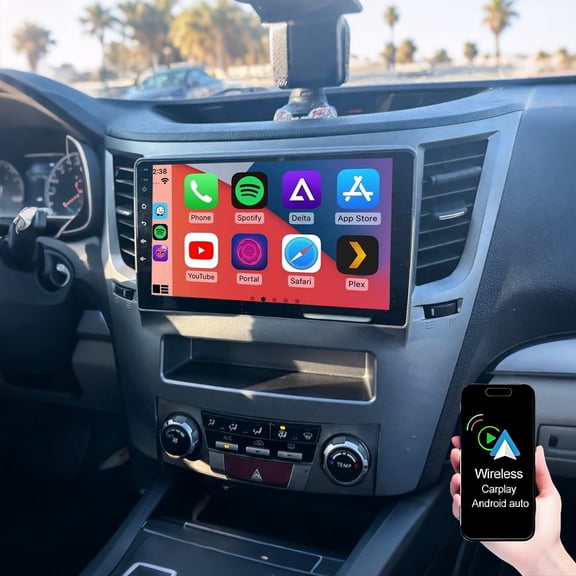 Dexico 9in Android Car Stereo Radio for Subaru Outback Legacy 2009-2014, Car Radio Support Wireless Carplay Android Auto GPS Navigation Bluetooth Wifi FM/RDS SWC + AHD Backup Camera 4+64G