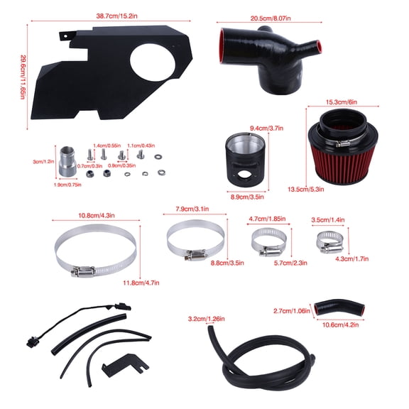 Geabo Air Intake System Kit High Flow Performance for 2010-2016 BMW 535i F10 F11 N55 3.0T