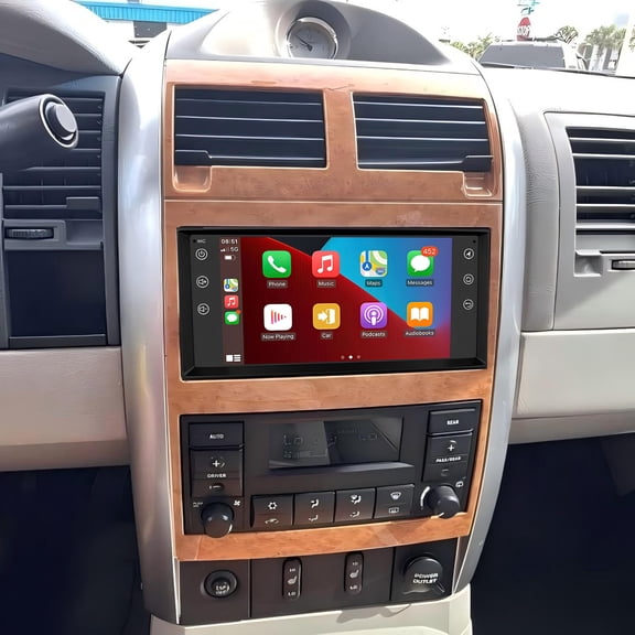 Geabo Android 13 Double Din Car Stereo for Chrysler Aspen 2008-2010 SUV, 2G+32G 7 Inch IPS Touchscreen Car Radio with Wireless CarPlay/Android Auto GPS WiFi Bluetooth Mirror Link SWC