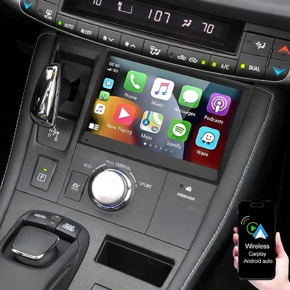 Geabo Car Radio for Lexus CT200H CT200 LHD 2011-2018, Car Stereo with Wireless Carplay Android Auto,7inch IPS Touch Screen 32EQ Bluetooth RDS/FM GPS WiFi Backup Camera