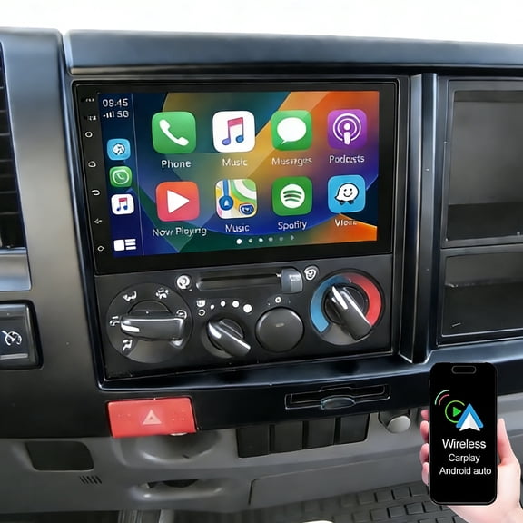 Dexico Car Radio Stereo for Isuzu N Series NNR/NPR/NPS/NQR 2009-2020, 9 Inch Touch Screen Android Head Unit with Wireless CarPlay & Android Auto Mirroring WiFi Bluetooth GPS SWC FM/RDS Backup Camera