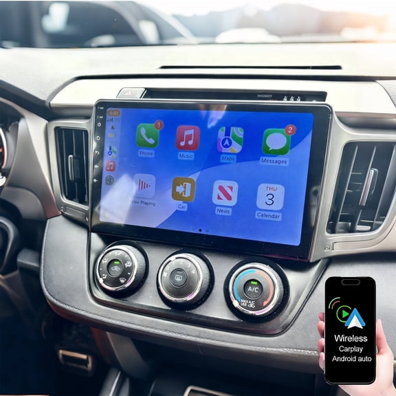 Geabo Car Radio Stereo for Toyota RAV4 2013-2018, 10 Inch HD Touchscreen Android 13 Head Unit with Wireless CarPlay Android Auto WiFi GPS FM/RDS SWC Backup Camera