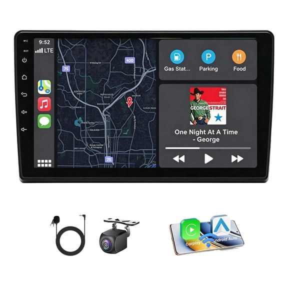 Geabo Car Stereo for Chevrolet Silverado 2007-2018, Android 15 10" Touchscreen Voice Control Radio with Wireless CarPlay Android Auto GPS WiFi Bluetooth FM/RDS SWC AHD Backup Camera Mic 2+64G