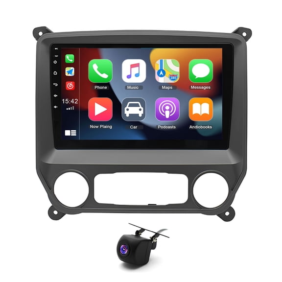 Geabo Car Stereo for Chevrolet Silverado 2014-2018 Android 13 10 Inch Touch Screen Radio with CarPlay Android Auto GPS Navigation Bluetooth WiFi FM/RDS SWC DSP