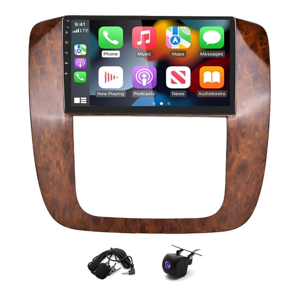 Geabo Car Stereo for Chevy Tahoe Suburban 2006-2014, Android 13 9 Inch Touchscreen Radio with Wireless CarPlay Android Auto GPS Navigation Bluetooth WiFi DSP SWC FM/RDS AHD Camera