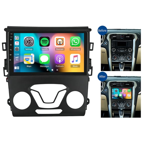 Geabo Car Stereo for Ford Mondeo 2013-2016, Android 13 9 Inch Touchscreen Radio 2+32G Quad Core with Wireless CarPlay & Android Auto GPS Bluetooth WiFi FM SWC Backup Camera