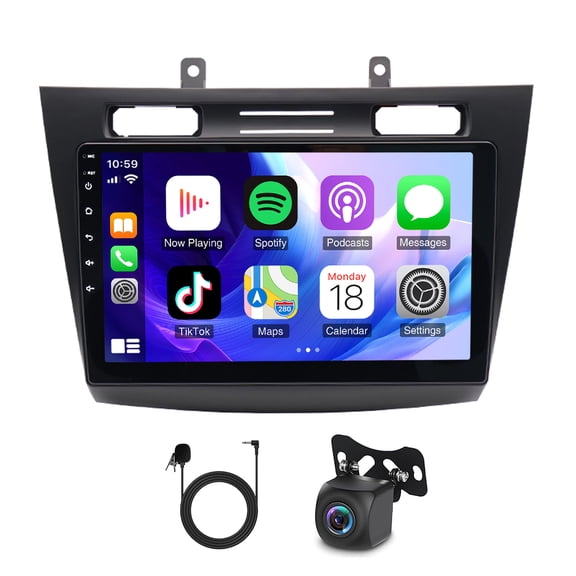 Geabo Car Stereo for Ford Transit Connect 2010-2014, Android 14 10 Inch Touchscreen Radio with CarPlay Android Auto GPS Navigation WiFi Bluetooth FM SWC Mirror Link AHD Camera 2GB+64GB