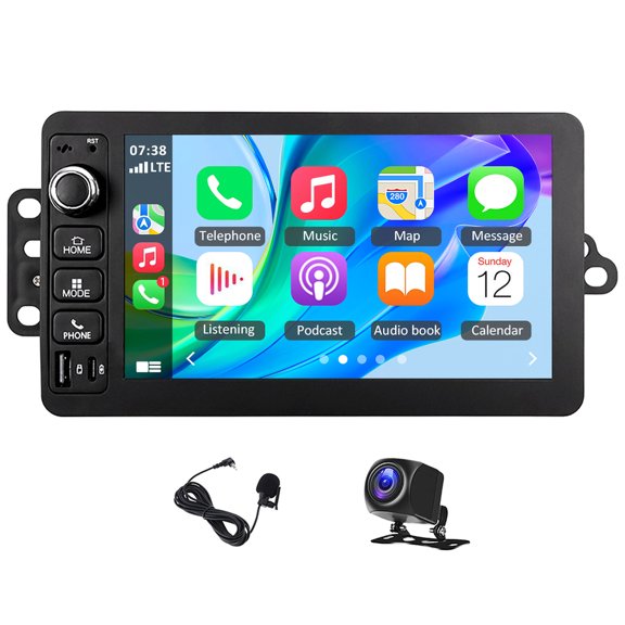 Geabo Car Stereo for GMC Siera 2003-2007, Android 14 7 Inch Touchscreen Radio with Wireless CarPlay Android Auto GPS Navigation WiFi Bluetooth SWC FM Radio DSP Backup Camera