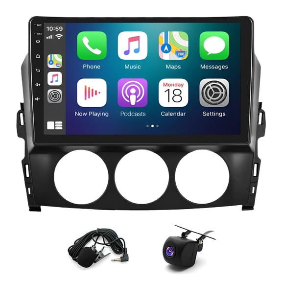 Geabo Car Stereo for Mazda MX-5 2006-2021, Android 13 9 Inch Touchscreen Radio with Wireless CarPlay Android Auto GPS Navigation Bluetooth WiFi FM/RDS SWC Mirror Link AHD Backup Camera