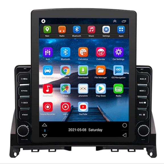 Geabo Car Stereo for Mercedes-Benz W204 S204 C300 2007-2010, Android 14 9.7" Touchscreen Radio with CarPlay Android Auto GPS WiFi Bluetooth FM/RDS Mirror Link SWC AHD Camera 2+32G