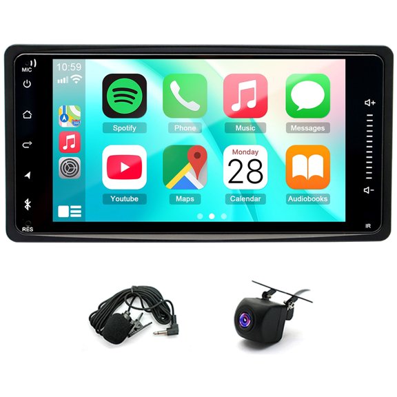 Geabo Car Stereo for Mitsubishi Outlander 2018-2021, Android 15 7 Inch Touchscreen Radio with Wireless CarPlay Android Auto GPS Bluetooth WiFi SWC FM/RDS Mirror Link AHD Camera Mi