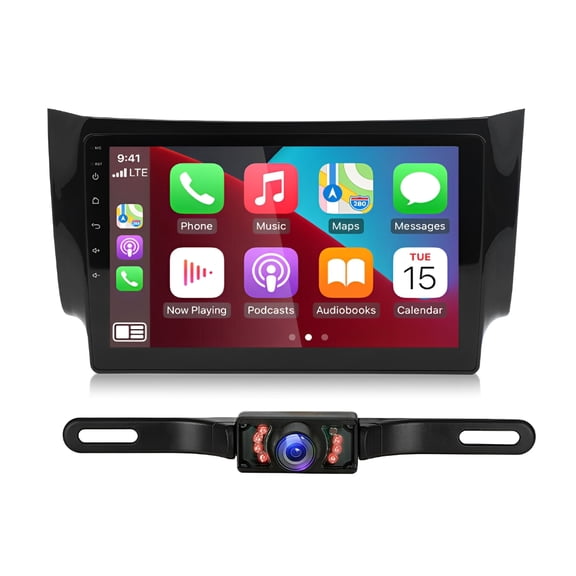 Geabo Car Stereo for Nissan Sentra Sylphy 2013-2018 Android 13 10 Inch Touch Screen Radio with Wireless CarPlay Android Auto GPS Navigation Bluetooth WiFi SWC Mirror Link