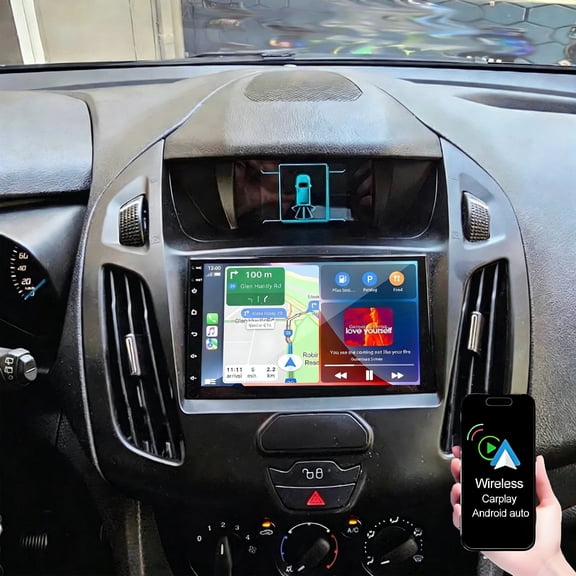 Dexico Car Stereo Radio for Ford Transit Connect / Tourneo Connect 2014-2018, 10" Touchscreen Car Radio with Wireless Carplay Android Auto WiFi FM/RDS GPS Navigation Bluetooth Backup Camera