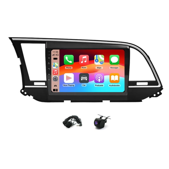 Geabo Car Stereo for Hyundai Elantra 2016-2018, Android 15 9" Touchscreen 4+64G Quad Core Radio with CarPlay Android Auto GPS Bluetooth WiFi FM/AM