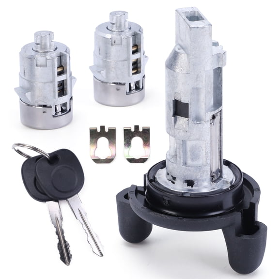 Geabo Door Lock Cylinder and Ignition Switch Kit Anti Theft Durable for Chevy GMC Cadillac Replace 12472980 15815961