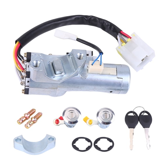Geabo Ignition Switch Lock Cylinder Door Lock Cylinder Sturdy Durable Easy Install for 1999-2003 Nissan Frontier Replace H0600-3J125