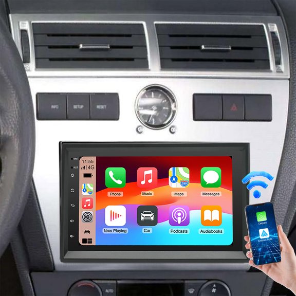 Geabo In-Dash Head Unit for Ford Fusion 2006-2009, Android 15 7 Inch Touch Car Radio 4+64G Wireless CarPlay Android Auto GPS Split Screen SWC BT5