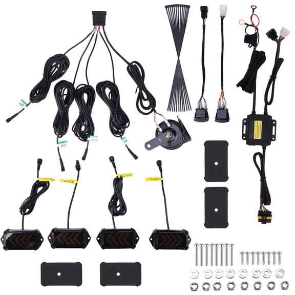 Geabo UTV Turn Signal Kit 110Db Horn Pre Wired Sequential Light IP67 Waterproof for Polaris Can Am Arctic