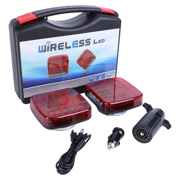 Geabo Wireless Trailer Lights Magnetic Led Ip65 Waterproof 5 Function Modes Long Battery Life for Boat Truck Camper Rv