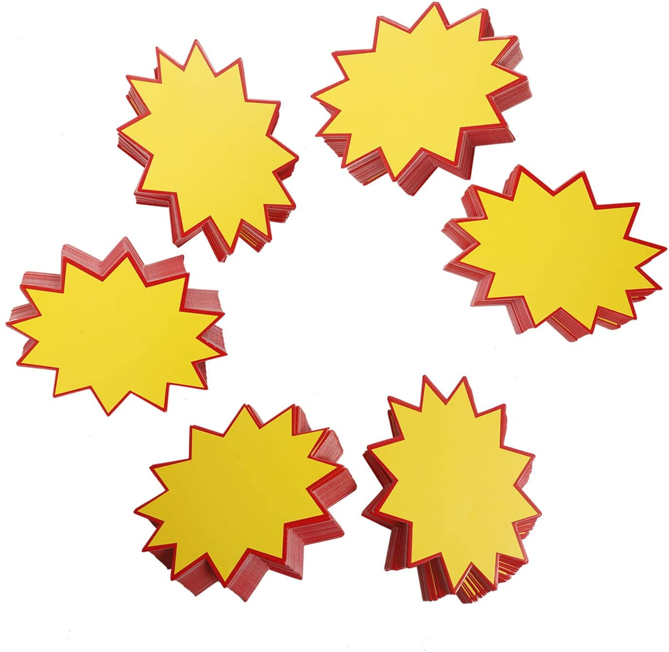 Gealach 100PCS 11cm*8cm Bright Color Burst Signs, Promotional Stickers