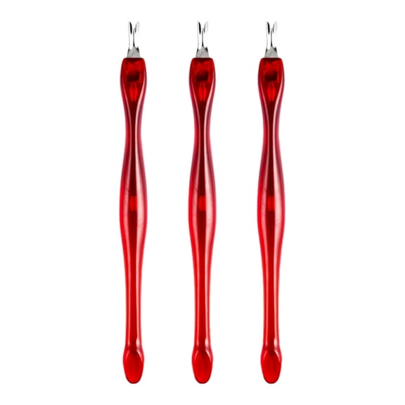 Gealach 3-Piece Nail Cuticle Trimmer, V-Fork, Salon Quality, Double-Ended