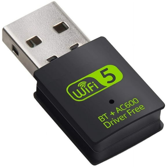 Gealach High-Speed USB WiFi Adapter, Model HS-WA600, 600Mbps, Dual Band 2.4/5GHz, Bluetooth Enabled, PC/Laptop/Desktop, 1 Unit