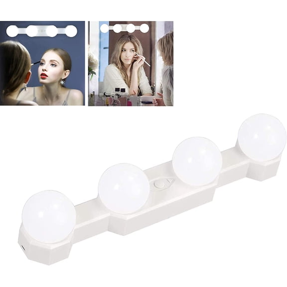 Gealach Hollywood Style LED Vanity Lights, Dimmable Cold White Bulbs, USB Rechargeable, Portable Make-Up Light, Batteries Not Included
