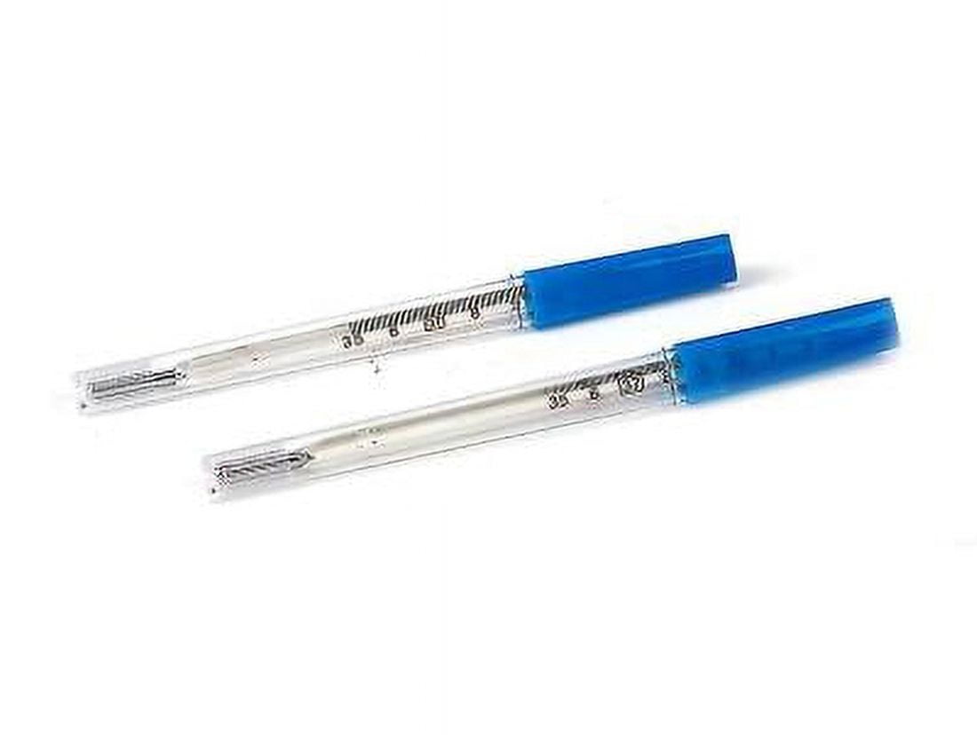 Gealach Oral Thermometers 2PCS, Glass, Infant Rectal, Non-Digital, 10cm