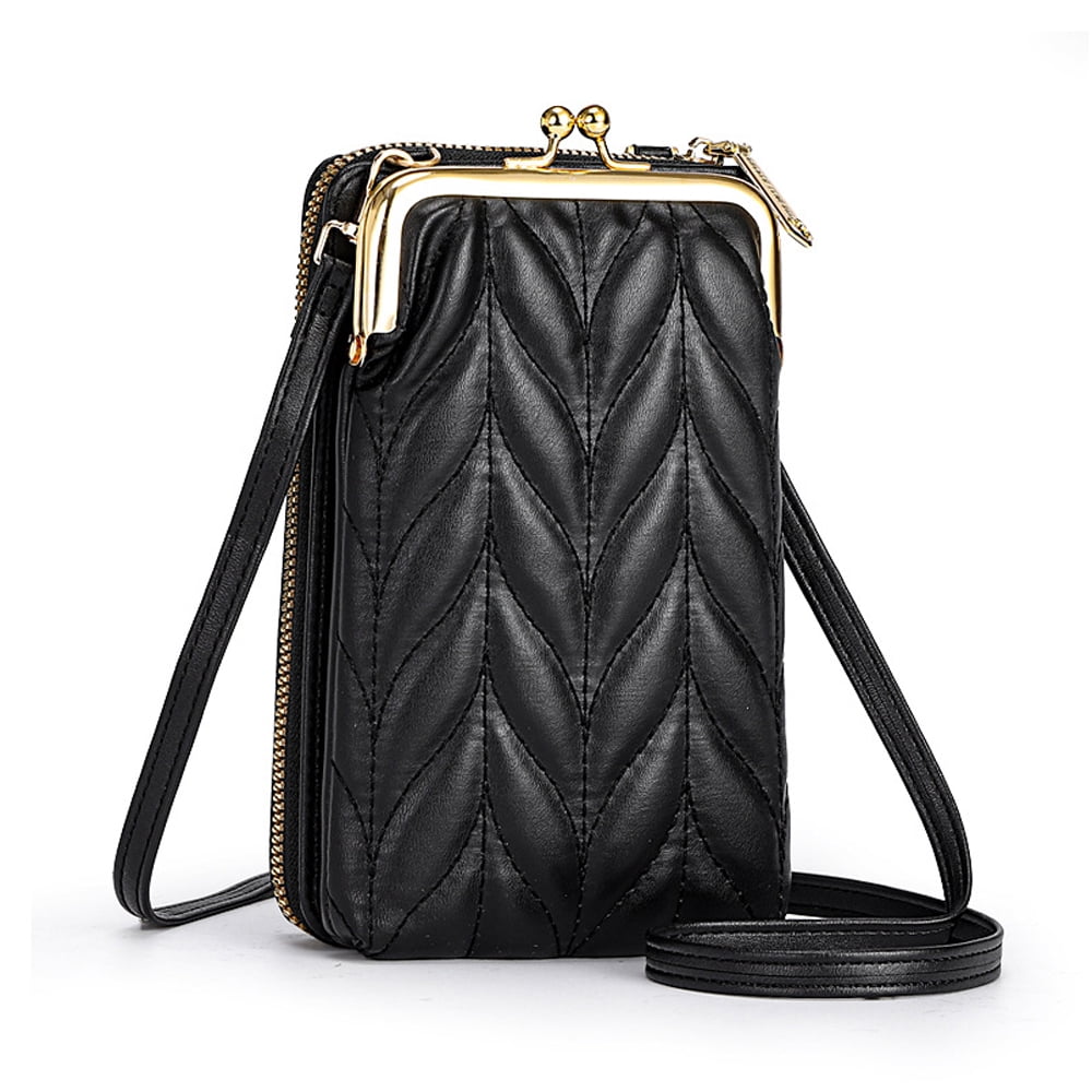 Gealach Stylish Women's Quilted Mobile Wallet, Soft Chain Strap