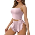 thumbnail image 1 of Gealkoca 2 Pack Womens Cami Pajama Sets Solid Color Tank Top Pjs and Shorts Camisole Lounge Set Fashion Women Sleeveless Nightwear Short Sleepwear Set, 1 of 8