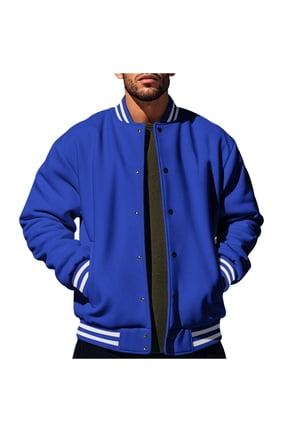 Bomber Jacket Men Casual Drop Shoulder Jackets Men's Long Sleeved Windproof Pullover Buttoned Down Coat with Pocket